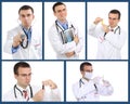Set (collage) of doctor
