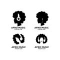 Set collection afro music vector logo design