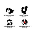Set collection afro music vector logo design