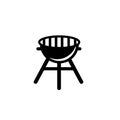 Set collection BBQ barbecue grill tools icon vector logo design black premium simple Royalty Free Stock Photo