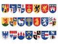 Set Collection of Coat of Arms of Sweden Counties Royalty Free Stock Photo