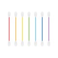 Set, collection of colorful cotton swabs, cotton buds, Q-tips vector icons, design elements for cosmetic, hygiene design Royalty Free Stock Photo