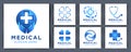 set collection medical cross logo design vector illustration Royalty Free Stock Photo