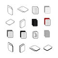Set of Collection modern vector. Note Paper icon multi type of 3 Royalty Free Stock Photo