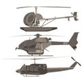Set, collection, pack helicopters