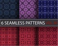 Set, collection, pack universal vector seamless patterns, tiling. Geometric ornaments.