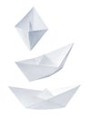Set of collection paper boat