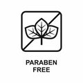 Paraben Free skincare icon for medical product