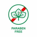 Paraben Free skincare icon for medical product