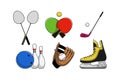 Set Collection of Sport Element Royalty Free Stock Photo