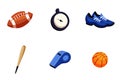 Set Collection of Sport Element Royalty Free Stock Photo