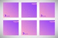 Set of gradient backgrounds with geometric patterns Royalty Free Stock Photo