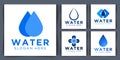 set collection of water logo design vector illustration Royalty Free Stock Photo
