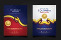 Set Colombia Day background template