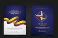 Set Colombia Day background template