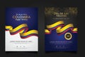 Set Colombia Day background template