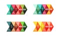 Set of color abstract arrow option infographic templates Royalty Free Stock Photo