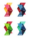 Set of color abstract arrow option infographic templates Royalty Free Stock Photo