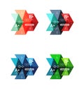 Set of color abstract arrow option infographic templates Royalty Free Stock Photo