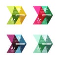 Set of color abstract arrow option infographic templates Royalty Free Stock Photo