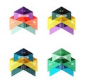 Set of color abstract arrow option infographic templates Royalty Free Stock Photo