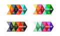 Set of color abstract arrow option infographic templates Royalty Free Stock Photo