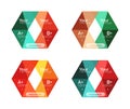Set of color abstract arrow option infographic templates Royalty Free Stock Photo
