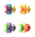 Set of color abstract arrow option infographic templates Royalty Free Stock Photo