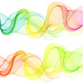 Set of color abstract wave design element. eps 10 Royalty Free Stock Photo