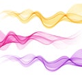 Set of color abstract wave design element Royalty Free Stock Photo