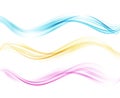 Set of color abstract wave design element Royalty Free Stock Photo