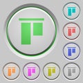 Align to top push buttons Royalty Free Stock Photo