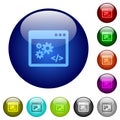 Color Application programming interface glass buttons Royalty Free Stock Photo