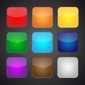 Set of color apps icons - background Royalty Free Stock Photo