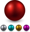 Set of color balls. Royalty Free Stock Photo