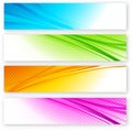 Set of color banner