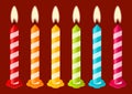 Set of color Birthday candles