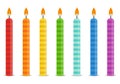 Set of color Birthday candles