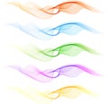 Set of color blend wave Royalty Free Stock Photo