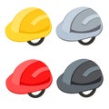 Set of color construction helmets for design