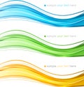 Set of color curve lines design element. Royalty Free Stock Photo