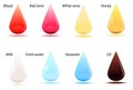 Set of color drops. Vector Royalty Free Stock Photo