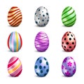 Set of color Easter eggs