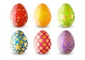 Set of color Easter eggs