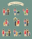 Set of color family icons Royalty Free Stock Photo