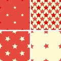 Set color geometric seamless pattern with five-pointed stars Royalty Free Stock Photo