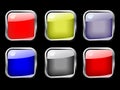 Set of color glossy buttons (VECTOR) Royalty Free Stock Photo