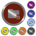 Color unlock folder buttons Royalty Free Stock Photo