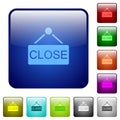 Color hanging close sign glass buttons