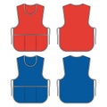 Set of color illustration with an apron of salesman, waiter. Isolated vector objects.